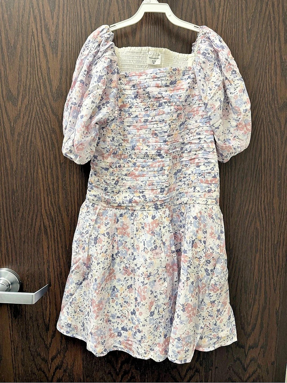 Abercrombie Kids Girls Floral Puff Sleeve Dress Size 15/16 NWT